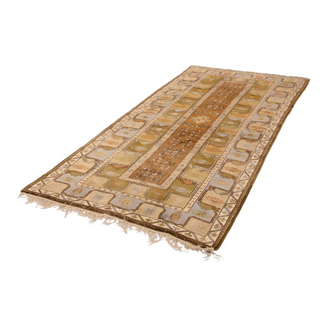 Vintage 1970s Old Milas Rug Handmade in Turkey 100% Pure Wool 114 X 55 For Sale