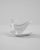A vintage porcelain sauce boat made in Belgium, circa 1900. White china is finished with a luscious glossy glaze,...