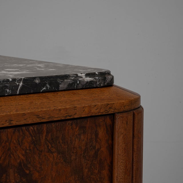 1920s Art Deco Wooden Sideboard with Marble Top For Sale - Image 12 of 18