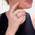 A fine vintage gold and turquoise ring. In 14 karat yellow gold. With a bezel-set turquoise cabochon with gold accent...