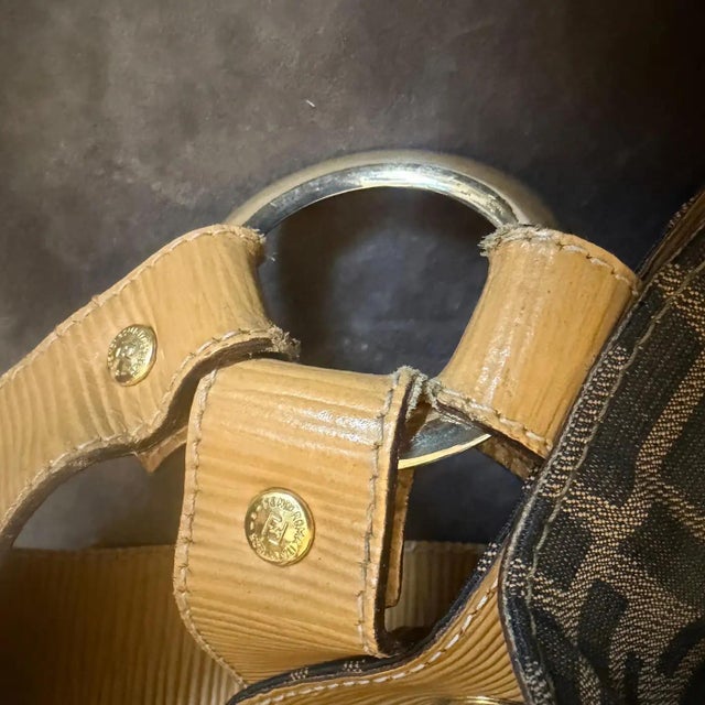 1980s Vintage Zucca Monogram Canvas Back Pack by Fendi For Sale - Image 14 of 16