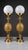 Mid-Century Brass Pineapple Table Lamps with Opaline Glass Globes, 1970s, Set of 2, in Very Good conditions. Designed 1970...