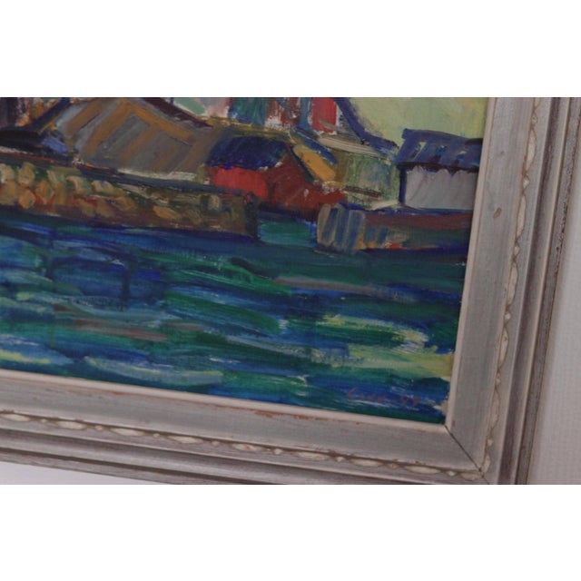 Karl Axel Gadd, Bohuslän Fishing Village, 1949, Oil on Canvas, Framed For Sale - Image 14 of 17