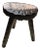 Mid 20th Century Vintage Handcrafted Brutalist Wooden Tripod Stool For Sale