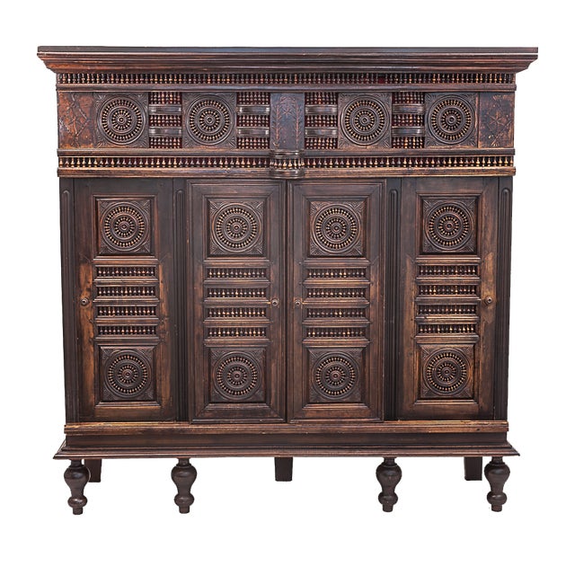 Neo-Breton Buffet in Oak, 1880s For Sale