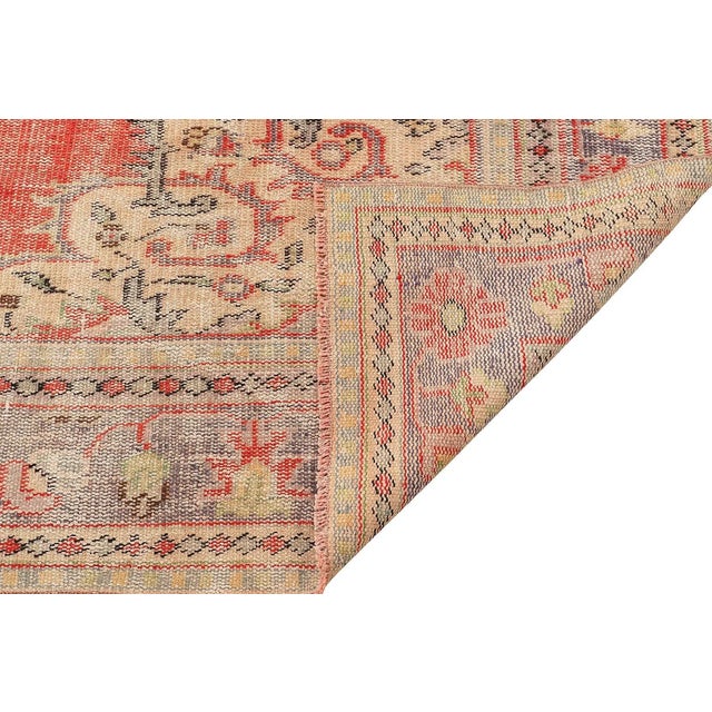Mid 20th Century Mid 20th Century Large Vintage Turkish Oushak Rug For Sale - Image 5 of 7