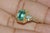 Late 20th Century Certified Natural 2.82cts Emerald Diamond Solid 18k Yellow Gold Halo Ring, Size 6.5 For Sale - Image 12 of 13