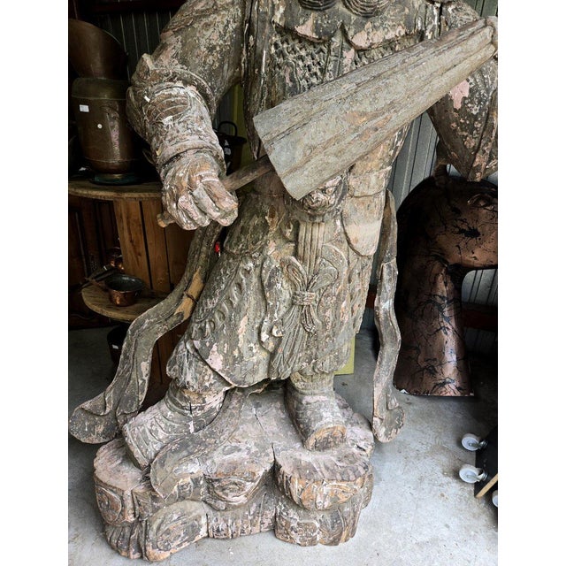 Purple Asian School, Gigantic Sculpture, 1800s, Wood For Sale - Image 8 of 9