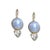 Blue lace agate is paired with brilliant faceted white topaz for these midi earrings
