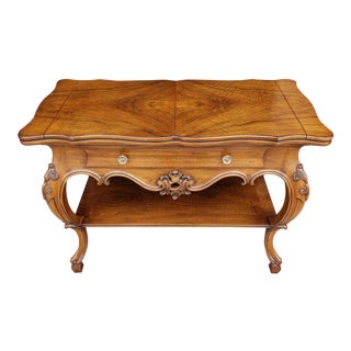 Karges Furniture French Regency Walnut Flip-Top Server For Sale