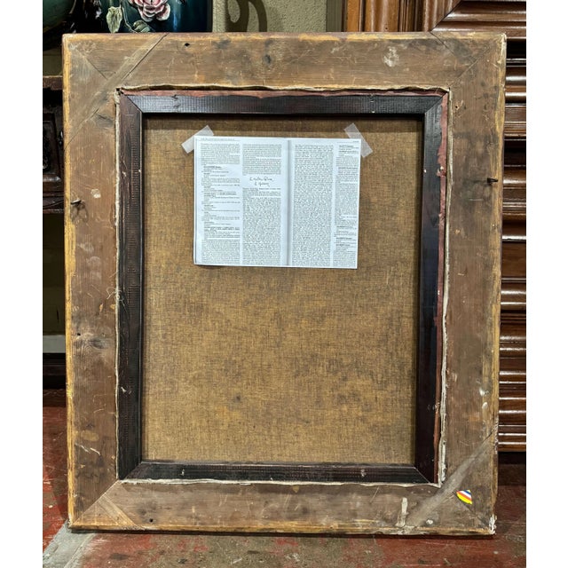 19th Century French Barnyard Oil Painting Signed H. Lambert for Galien-Laloue For Sale - Image 11 of 12
