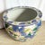 Chinese Vintage Chinese Hand Painted Blue Flower Porcelain Fishbowl/Vase For Sale - Image 3 of 7