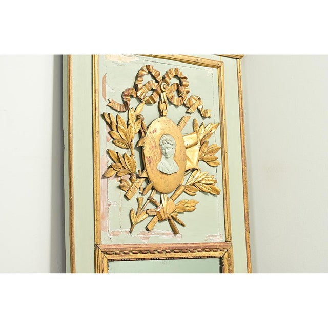 French 19th Century Painted & Gilt Trumeau For Sale - Image 10 of 12