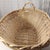 Large Vintage Braided Edge Laundry Wicker Basket With Handle For Sale - Image 6 of 12