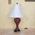 Mid-Century Modern Vintage Bombay Company Oxblood Urn Table Lamp For Sale - Image 3 of 18