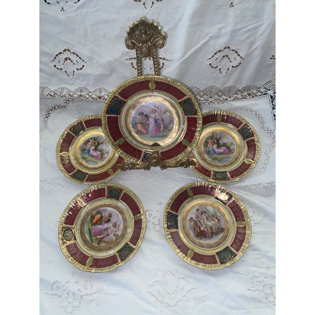 Late 19th Century Late 19th Century Royal Vienna Porcelain Cabinet Portrait Plates - Set of 5 For Sale - Image 5 of 9