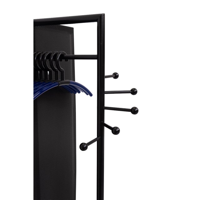 Looking for something else to hang your coat, this post modern Memphis design perforated metal back and comes complete...