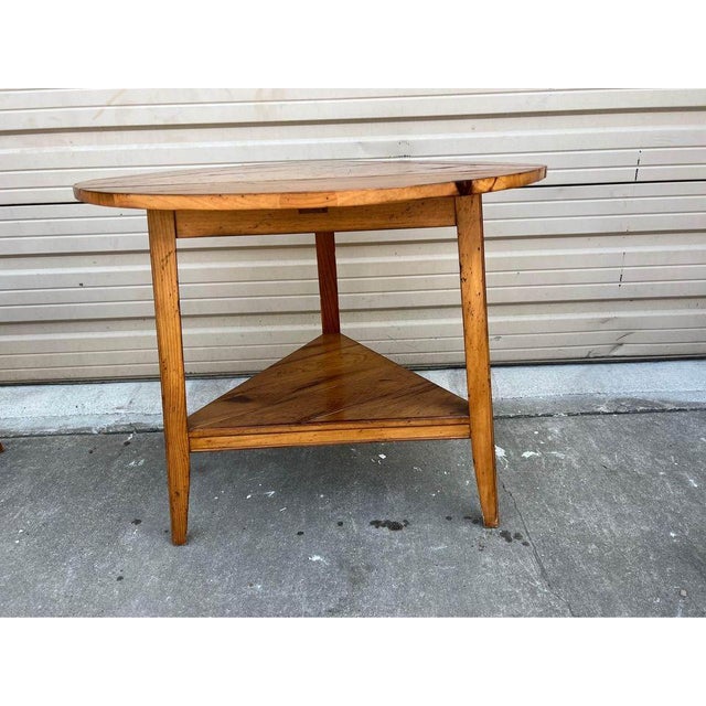 Vintage Early American Style Maple Handkerchief Side Table. For Sale In Washington DC - Image 6 of 17