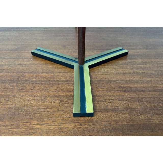 Mid-Century German Minimalist Tripod Teak Table Lamp from Kaiser Leuchten, 1960s For Sale - Image 5 of 18