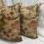 English Pair of Pillow Covers Made With a Vintage Linen Print Fragment For Sale - Image 3 of 8