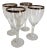 Vintage Crystal Gold Banded Rim Water Glasses - Set of 4 For Sale