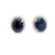 Contemporary 14ct White Gold Sapphire & Diamond Stud Earrings 7.56ct 4.66g, A Pair For Sale - Image 3 of 7