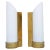 Mid-Century Modern Brass and Opaline Wall Lamps Attributed to Asea Sweden, Set of 2 For Sale - Image 11 of 11