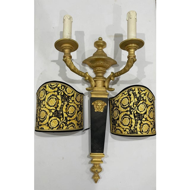 Excellent condition! Like New! Versace Wall Sconce. Made in Italy and designed by the iconic fashion house of Gianni...