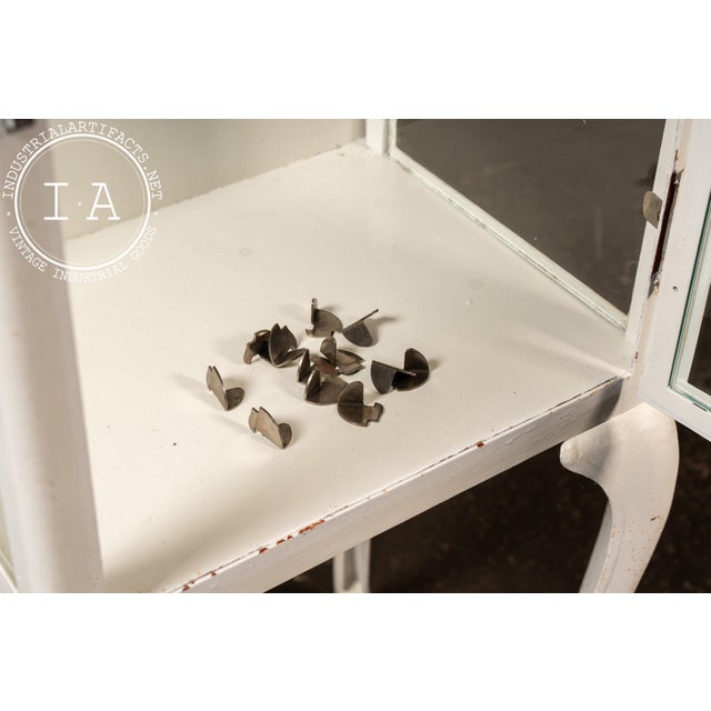Antique Dental Cabinet With Cabriole Legs in White For Sale - Image 16 of 16
