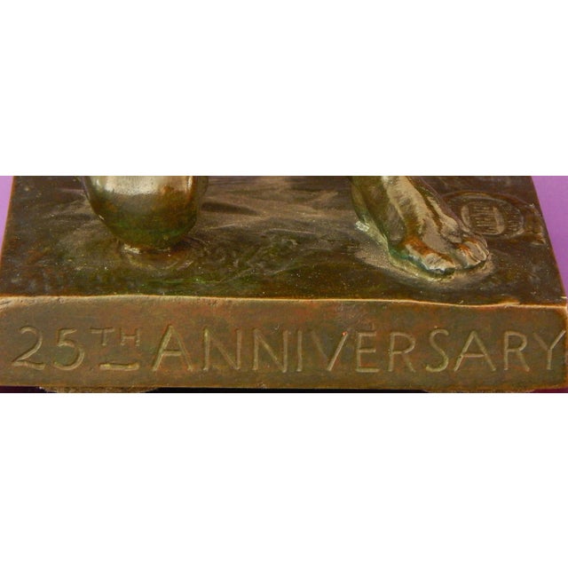 Early 20th Century 1930 Art Deco "The Idea of Rotary" Figurative Bronze Sculpture by Giannino Castiglioni For Sale - Image 5 of 5