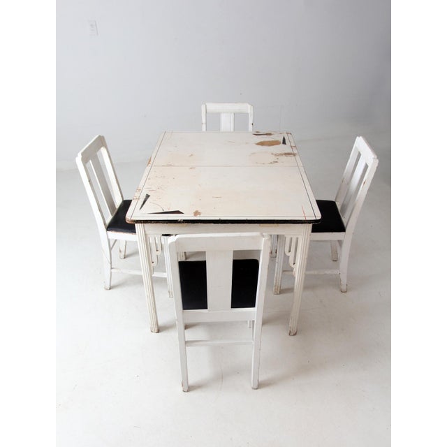 Vintage Square Brand Dining Table Set For Sale - Image 10 of 18