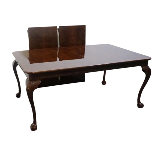 Brown Henredon Furniture Solid Mahogany Traditional Chippendale Style 108" Dining Table W. Drawers For Sale - Image 8 of 13