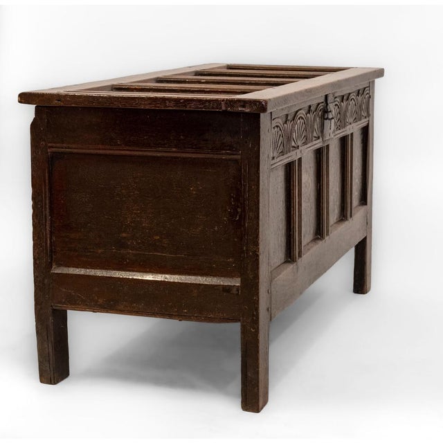 Charles II Oak Panel Coffer Chest, 1680 For Sale - Image 18 of 18