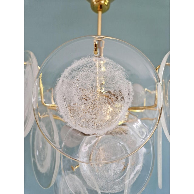 1970s Murano Glass Disc Chandelier, Italy, 1970 For Sale - Image 5 of 17