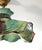 Handcrafted ceramic pendant lamp, characterized by a mid-20th-century Expressionist or Brutalist style. The lampshade...