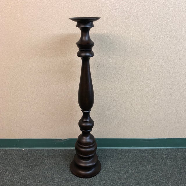 Pottery Barn Turned Wood Floor Pillar Holder Chairish