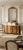 Wood French Louis XV Style Sideboard With Walnut Marquetry, Bronze Hardware, and Cosmopolitan Quartzite Top For Sale - Image 7 of 7