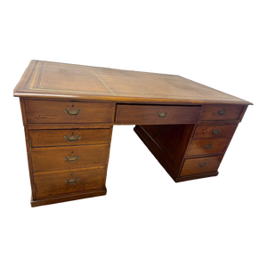 Late 19th Century Mid-Century Mahogany English Partners Desk