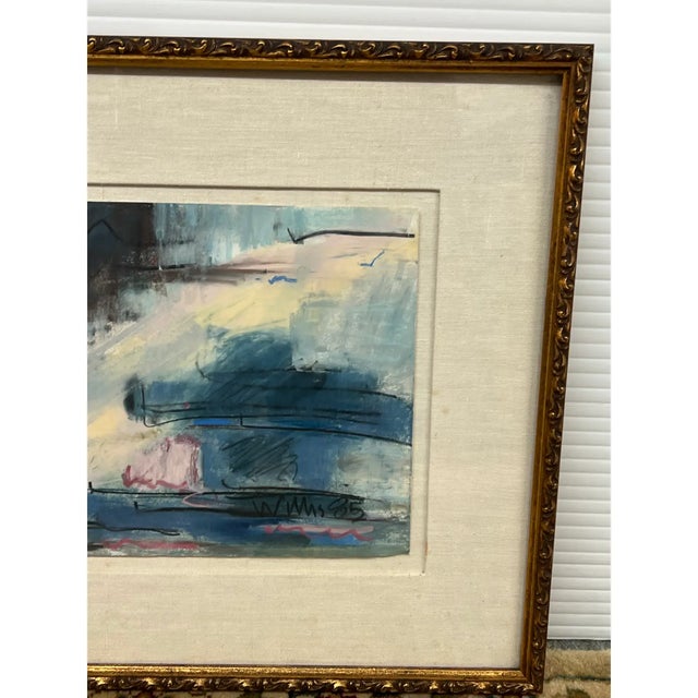 Nancy Willis Berlin Signed Pastel/Oil on Paper, Circa 1985 For Sale - Image 9 of 11