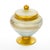 Mid-Century Modern Italian Venetian Art Glass Gilt & Painted Covered Jar For Sale - Image 9 of 10
