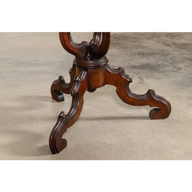 English Burr Walnut Side Table, 1870s For Sale - Image 9 of 17