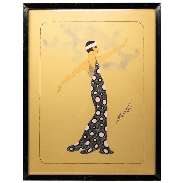 Early 20th Century Erte' Grey and White Polka Dots For Sale - Image 13 of 13
