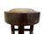 Art Deco Style Wood and Fabric Stool, 1950s For Sale - Image 4 of 9