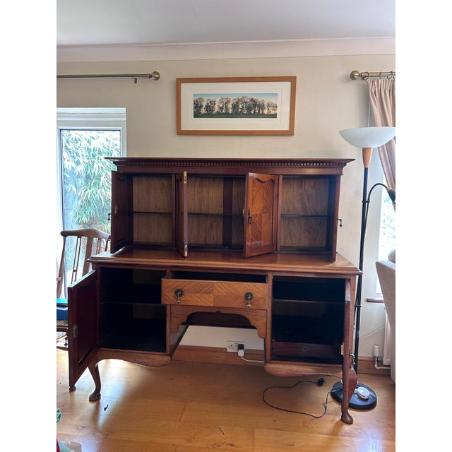 Antique French Walnut 2-Part Buffet with Sideboard, Early 20th Century For Sale - Image 12 of 16