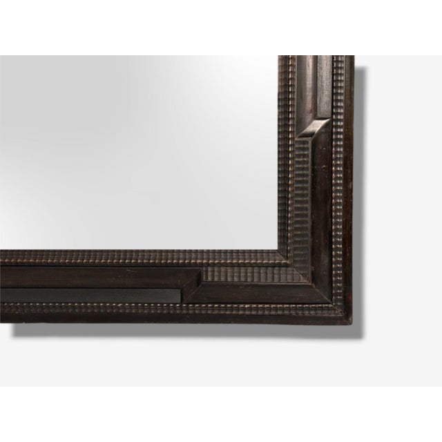 Baroque, Ebonized Wood, Dutch Ripple Frame, Large Wall Mirror, 19th C. For Sale In New York - Image 6 of 9