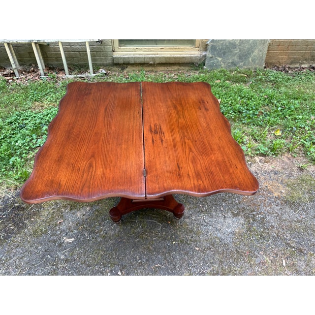 Antique Regency Style Mahogany Flip Top Game Table For Sale - Image 11 of 18