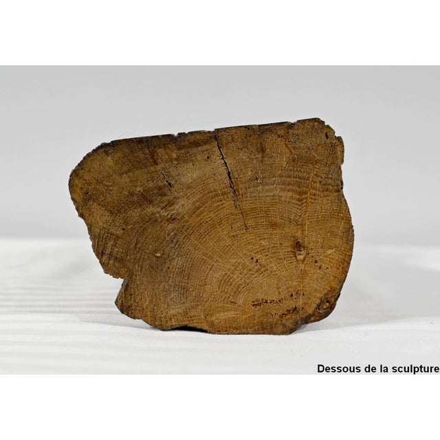 Olive Wood Virgin & Child Sculpture, Late 19th Century For Sale - Image 15 of 16