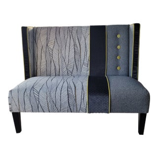 1980s Armless High Back Bench For Sale