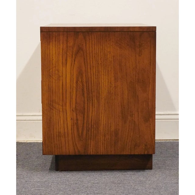 Dixie Furniture Walnut Italian Campaign Style 24" Two Drawer Nightstand 767-621 For Sale - Image 12 of 12