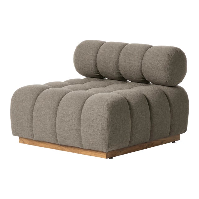 Four Hands Roma Outdoor Sectional Armless Piece, Alessi Fawn For Sale